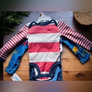 NWT carters baby 3 piece animal safari set